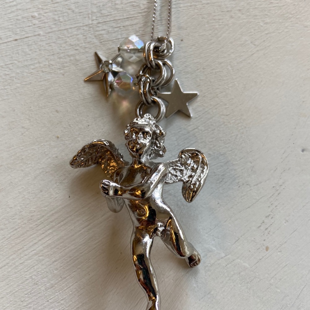 Kirks Folly Silver Necklace Cherub
